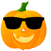Halloween pumpkin with sunglasses gift