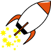 Rocket with stars