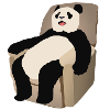 Panda on the armchair