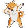 Shiba Inu dabbing dog