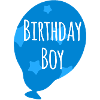 Birthday boy balloon motif