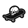 Skater Skull, Skateboard, Skull, Skull,