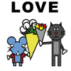 Cat mouse love gift