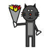 Cat cartoon bouquet gift
