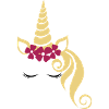 Einhorn mit Blumenkrone