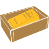 box with gold ingot
