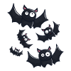 Ein Schwarm Fledermäuse zu Halloween