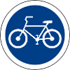 Road sign Bicycle path