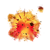 Explosion detonation brightly glowing