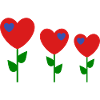Cuore retrò Carino fiori anni '70