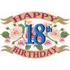 Félicitations pour le 18ème anniversaire