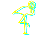 neon flamingo