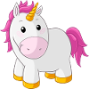Pinkes glückliches Comic Einhorn