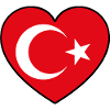 Turkey flag in heart