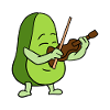 Avocado Playing The Violin