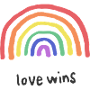 Love Graphic Love Wins Rainbow