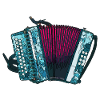 accordéon bleu