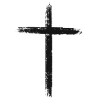 Ink painting cross