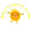 Happy and dancing sun