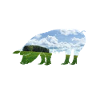 Landschafts-Bärsilhouette