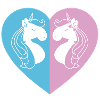 Two-sided unicorn heart