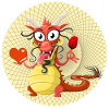 Asia dragon with heart