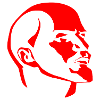 Head Lenin red