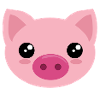 Pig face - pig piglet costume Halloween animal