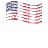 DRAPEAU AMÉRICAIN DE BASEBALL