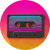 80's cassette icon