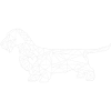 Rough-haired Dachshund line drawing