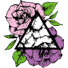 Geometrische Rosen Bunt