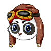 Panda Pilot Fliegermütze