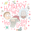 Rick and Morty Happy Human Holiday Jumper