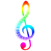 Notenschlüssel Regenbogen