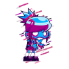 Female Ms. 80s Retro Violet