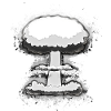 Explosion nuclear brightly glowing