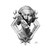 Statue Dotwork Illustration