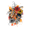 Tête de crâne de tigre
