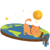 Flat Earth Cat Satire