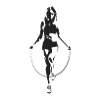 Rope jumping girl