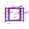 Window open 80s Retro Violet