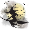 Witch at full moon
