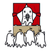Ghosts à un concert d'Halloween