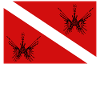 Diving flag with lionfish