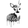 Deer Black & White