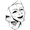 Theater Mask Cheerful Sad