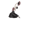 Flamenco danser / flamenco dans i rød-sort