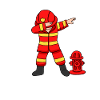 Pompier pompier dabbing pompier