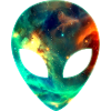 Galaxy Alien Space Space Tête Visage Espace